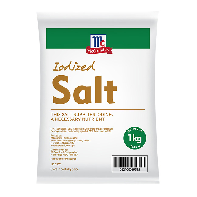 McCormick Iodized Salt 1kg